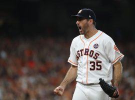 Justin Verlander, starting pitcher for the Houston Astros, is 4-0 this season. (Image: Elsa/Getty)