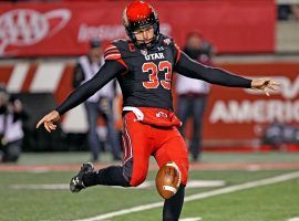 Aussie-born punter, Mitch Wishnowsky from the Utah Utes, won the Ray Guy Award for the nation's best punter in 2016. (Image: Steve C. Wilson/Utah Athletics)