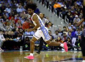 North Carolina point guard Coby White in a March Madness game against Washington in Columbus, Ohio. (Image: Greg Shamus/Getty)