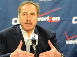 Ernie Grunfeld, former general manager with the Washington Wizards, during a press conference in 2018. (Image: Getty)