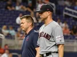 Corey Kluber fractured his pitching arm after being struck by a line drive in the fifth inning of Clevelandâ€™s Wednesday game vs. the Miami Marlins. (Image: Jasen Vinlove/USA Today Sports)