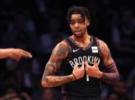 D'Angelo Russell of the Brooklyn Nets during a playoff game in Brooklyn. (Image: Elsa/Getty)