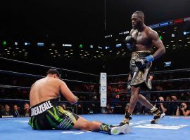 Deontay Wilder scored a devastating first-round knockout over Dominic Breazeale on Saturday night. (Image: AP)