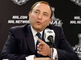 NHL commissioner Gary Bettman held a press conference on Monday and said his office would look at expanding replay. (Image: AP)