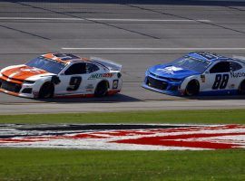 Chevy teammates Chase Elliott and Alex Bowman finished first and second at Talladega last Sunday. (Image: AP)