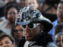 Dennis Rodman, 5-time NBA champion and former member of the Detroit Bad Boys, is making headlines once again. (Image: Jim Rogash/Getty)