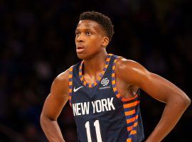 France's Frank Ntilikina playing for the New York Knicks. (Image: Ned Dishman/Getty)