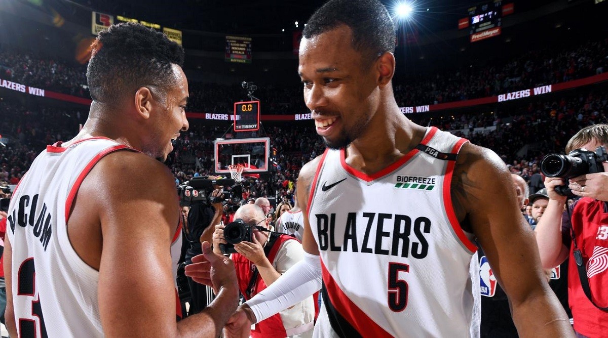 Rodney Hood CJ McCollum Blazers