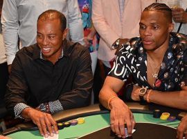 Tiger Woods lost to Oklahoma City Thunderâ€™s Russell Westbrook at his charity poker tournament on Saturday. (Image: Instagram/Tiger Woods Center)