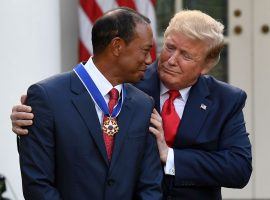 Tiger Woods received the Presidential Medal of Freedom on Monday from his friend, President Donald Trump. (Image: Saul Loeb/AFP/Getty Images)