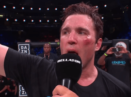 Chael Sonnen announced his retirement after losing to Lyoto Machida at Madison Square Garden on Friday. (Image: Deadspin/DAZN)