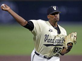 Vanderbilt pitcher Kumar Rocker threw a no-hitter against Duke in a NCAA Super Regional game in Nashville, TN. (Image: Wade Payne/AP)