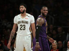 Anthony Davis (left) of the New Orleans Pelicans and LeBron James of the Lakers playing in December 2018 in New Orleans. (Image: Harry How/Getty)