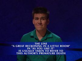 James Holzhauer during Final Jeopardy! on his 33rd episode of Jeopardy! (Image: Sony Pictures Television)