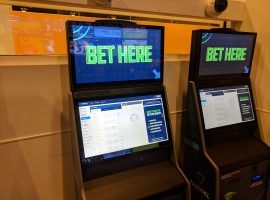 Kiosks like these ones from the FanDuel Sportsbook in New Jersey may soon become common at New York casinos under newly approved sports betting rules. (Image: Ed Scimia/OnlineGambling.com)