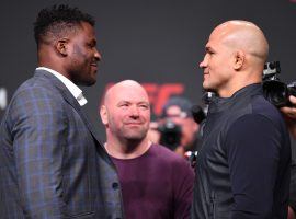 Francis Ngannou will take on Junior dos Santos in the main event of UFC on ESPN 3 in Minneapolis. (Image: Getty)