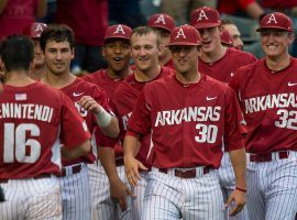 Arkansas came within one out of winning the College World Series last year, and are determined to take home the title this year. (Image: Getty)