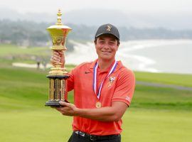 Norwayâ€™s Viktor Hovland won the US Amateur last summer at Pebble Beach, and now is playing in the US Open at the famed golf course before turning pro. (Image: Getty)