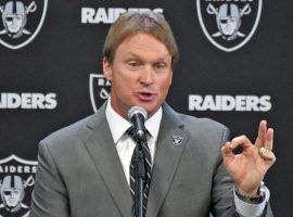 Jon Gruden, head coach of the Oakland Raiders, at a press conference in 2018. (Image: AP)