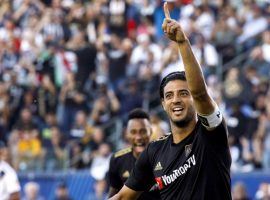 Carlos Vela has led LAFC to a league-best record in the first half of the MLS season. (Image: Patrick T. Fallon/Los Angeles Times)