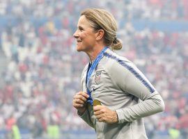 Jill Ellis is stepping down as the USWNT coach after leading the United States to two Womenâ€™s World Cup titles. (Image: Yahoo Sports/Twitter)