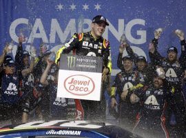 Alex Bowman picked up his first career NASCAR Cup Series victory on Sunday, winning the Camping World 400. (Image: Nam. Y. Huh/AP)