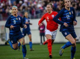 The USA and England last played at the 2019 SheBelieves Cup, where they fought to a 2-2 draw. Theyâ€™ll meet again on Tuesday in the semifinals of the Womenâ€™s World Cup. (Image: Bernard Ayala/ayalasphotography.com)