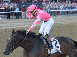 It's upsetter Tax to win the 2019 Jim Dandy Stakes at Saratoga. (Chelsea Durand/NYRA)