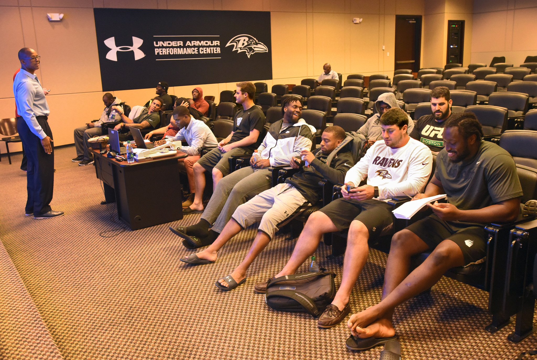 Baltimore Ravens rookie orientation session