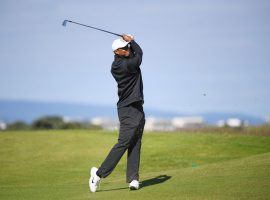 Tiger Woods arrived at Royal Portrush on Sunday for a practice round, and told reporters he is ready to contend at the Open Championship. (Image: Getty)
