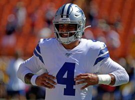 QB Dak Prescott during warm ups of a Dallas Cowboys preseason game. (Image: Kirby Lee/USA Today Sports)