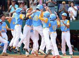 Hawaii celebrates winning the 2018 Little League World Series in Williamsport, PA. (Image: Evan Habeeb/USA Today Sports)