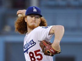 Rookie pitcher Dustin May makes his major league debut for the Dodgers at Dodger Stadium in LA. (Image: Mark J. Terrill/AP)