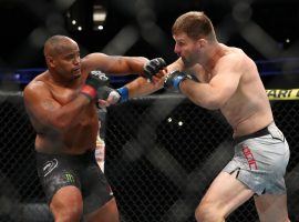 Stipe Miocic (right) is the UFC heavyweight champion, while Daniel Cormier (left) is currently ranked as the No. 1 contender. (Image: Joe Scarnici/Getty)