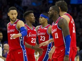 One bettor is wagering more than $100,000 that the Philadelphia 76ers will make the playoffs next season. (Image: AFP)