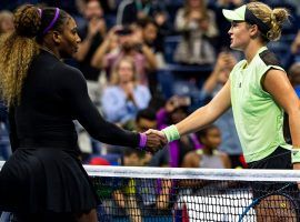 Serena Williams (left) advanced to the third round of the 2019 US Open, but not without a serious test from teenager Caty McNally (right). (Image: Getty)