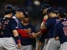 Red Sox manager Alex Cora removes starting pitcher David Price at Yankee Stadium. (Image: Adam Hunger/AP)