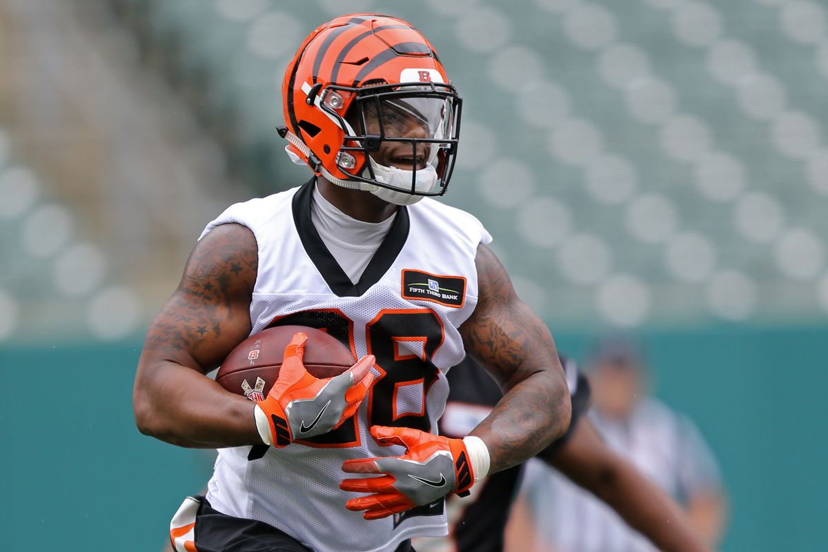 Cincinnatti running back Joe Mixon at practice