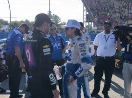 Jimmie Johnson yelling at Ryan Blaney was one of two incidents that happened last week at Watkins Glen. (Image: Getty)