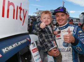 Kyle Larson is one of the hottest drivers in NASCAR the last month, and should easily qualify for the playoffs. (Image: Getty)