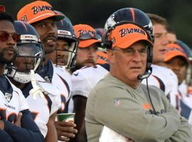 Denverâ€™s Vic Fangio spent his first game as a head coach in pain, suffering from a kidney stone. (Image: CBSSports.com)