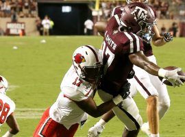 Freshman Texas A&M wide receiver Ainias Smith had a stellar first game against Louisville, He may be poised to have a monster game against Auburn. (Image: 247Sports)