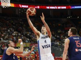 Luis Scola (#4) helped lead Argentina to an upset victory over Serbia in the FIBA World Cup quarterfinals on Tuesday. (Image: Getty)