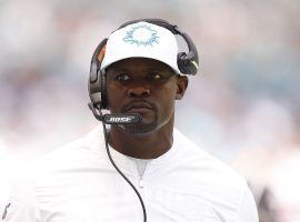 Miami Dolphins head coach Brian Flores looks on during a blowout to the Baltimore Ravens in Week 1. (Image: Brynn Anderson/AP)