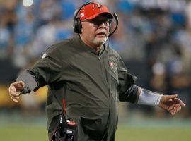 Tampa Bay Bucs head coach Bruce Arians will host the dysfunctional NY Giants amidst a QB controversy. (Image: Brian Blanco/AP)