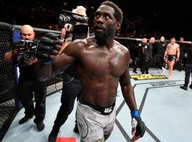 Jared Cannonier continued to impress at middleweight with a second-round knockout victory over Jack Hermansson on Saturday in Copenhagen. (Image: Jeff Bottari/Zuffa/Getty)