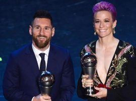 Lionel Messi and Megan Rapinoe won their respective player of the year honors at FIFAâ€™s The Best awards ceremony. (Image: AFP)
