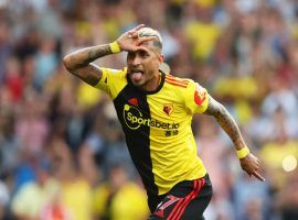 Watford's Roberto Pereyra locks in the draw against Arsenal. (Imae: Marc Atkins/Getty)