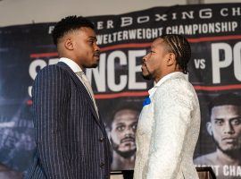Errol Spence Jr. (left) and Shawn Porter (right) are set to unite their welterweight titles at the Staples Center on Saturday. (Image: Ryan Hafey/Premier Boxing Champions)
