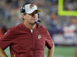 Washington coach Jay Gruden is the 3/1 favorite to be the first NFL coach fired this season. (Image: AP)